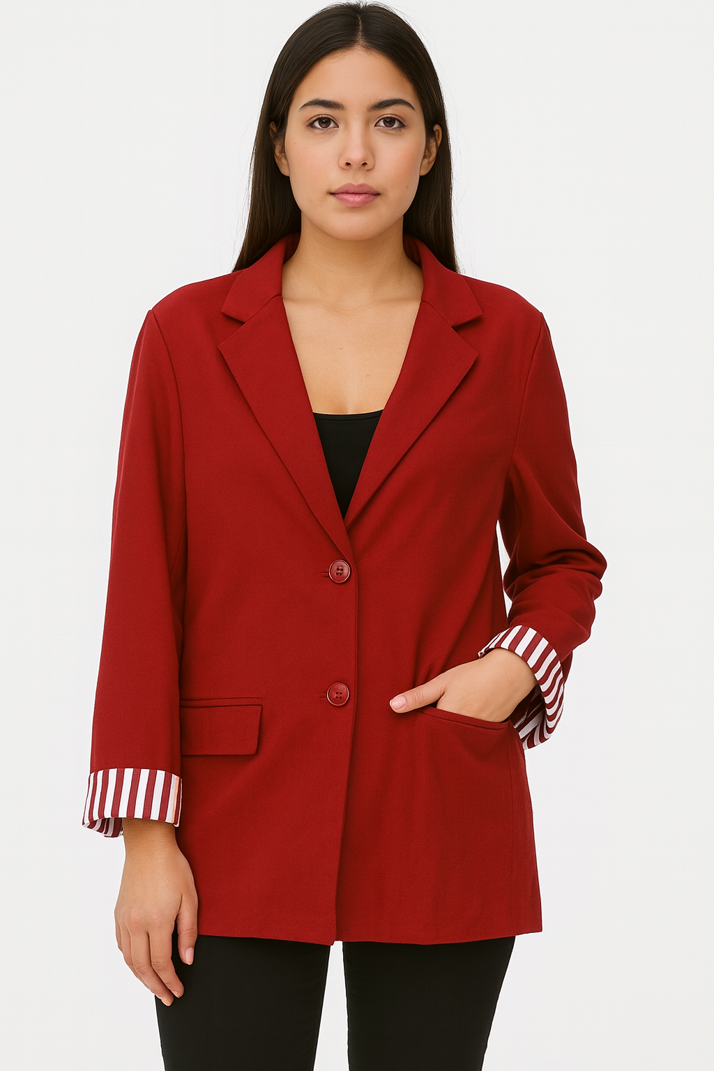 Camisa tipo Bleizer para dama talla XL