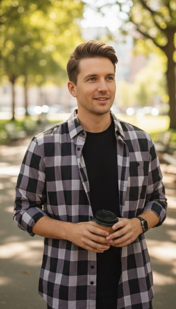 Camisa de caballero Shein talla S, L Y XL