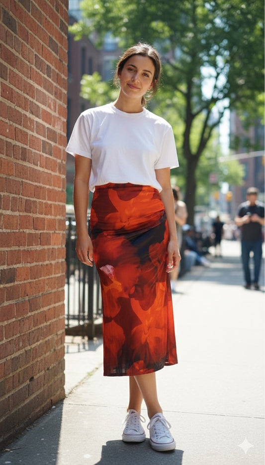 Falda larga de Dama Shein talla S