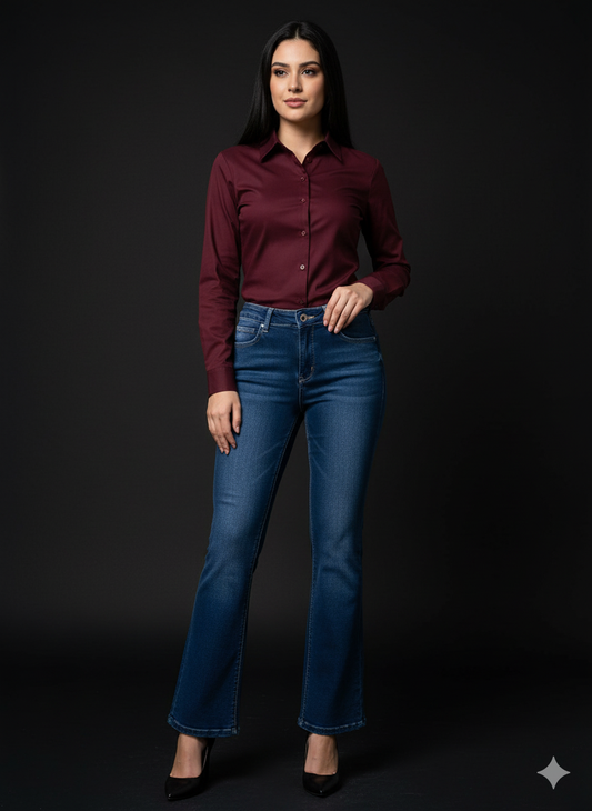 Jeans para dama bota recta SheIn talla S